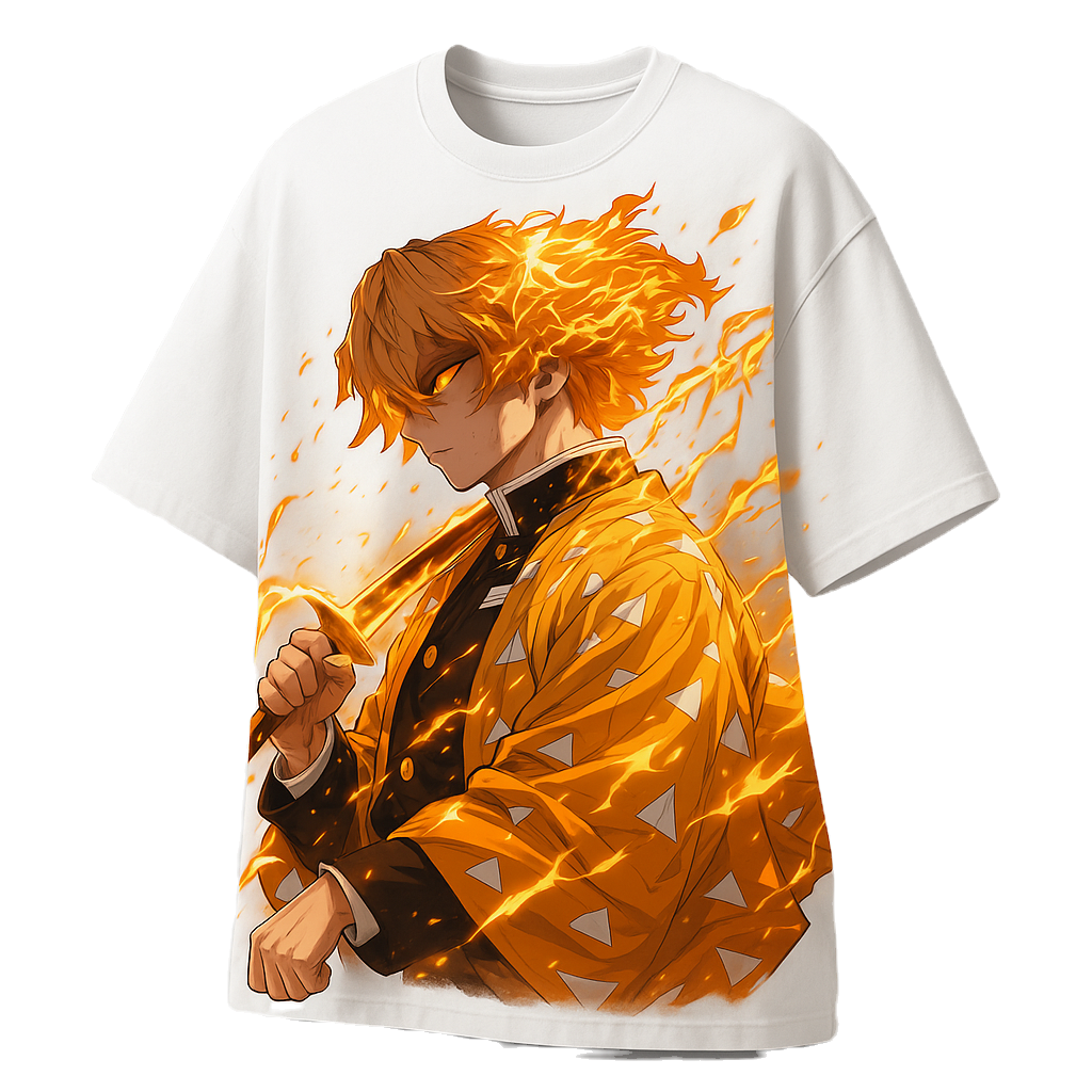 Zenitsu Agatsuma – Demon Slayer Anime Oversized T-Shirt