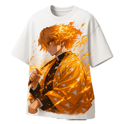 Zenitsu Agatsuma – Demon Slayer Anime Oversized T-Shirt
